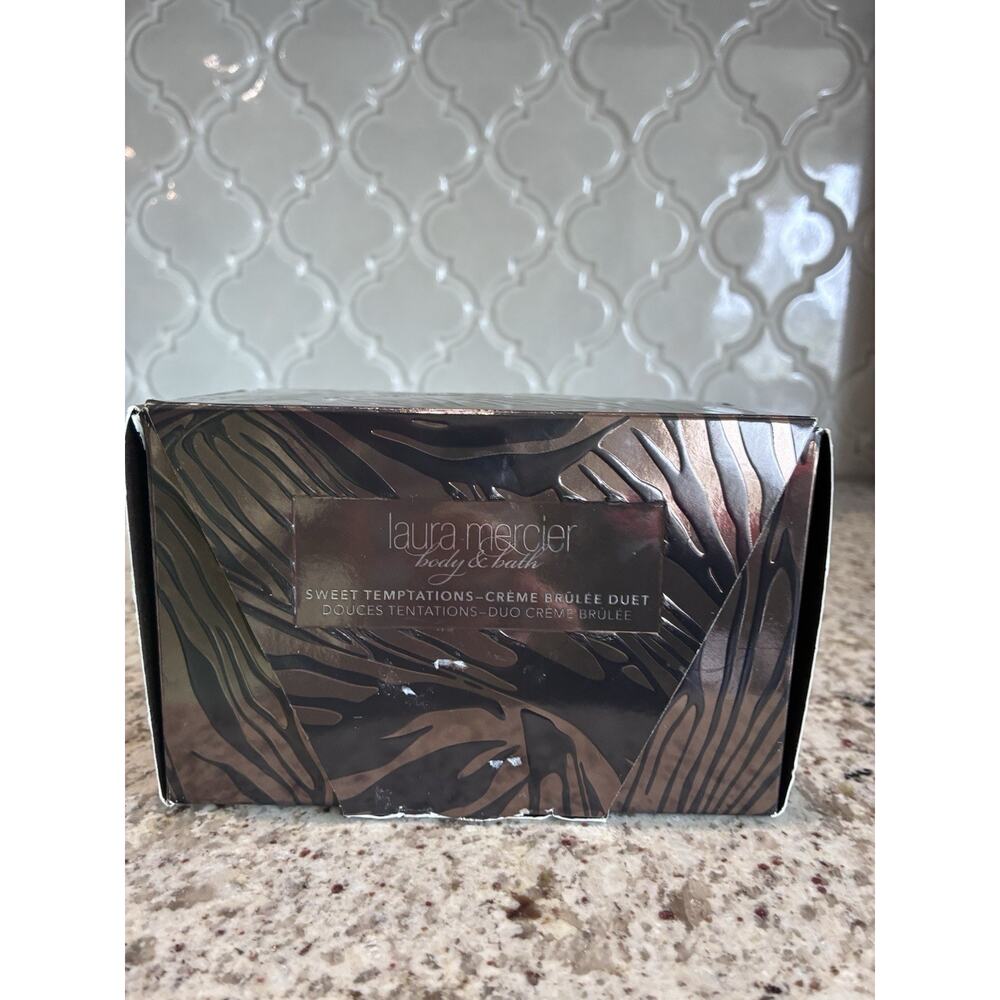 New Laura Mercier Sweet Temptations Duet Bath an Body Creme CREME BRULEE Honey - Picture 3 of 6